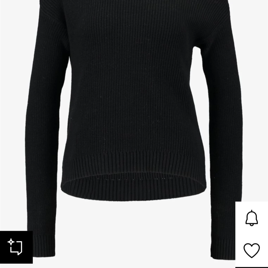 Svart stickad offshoulder tröja