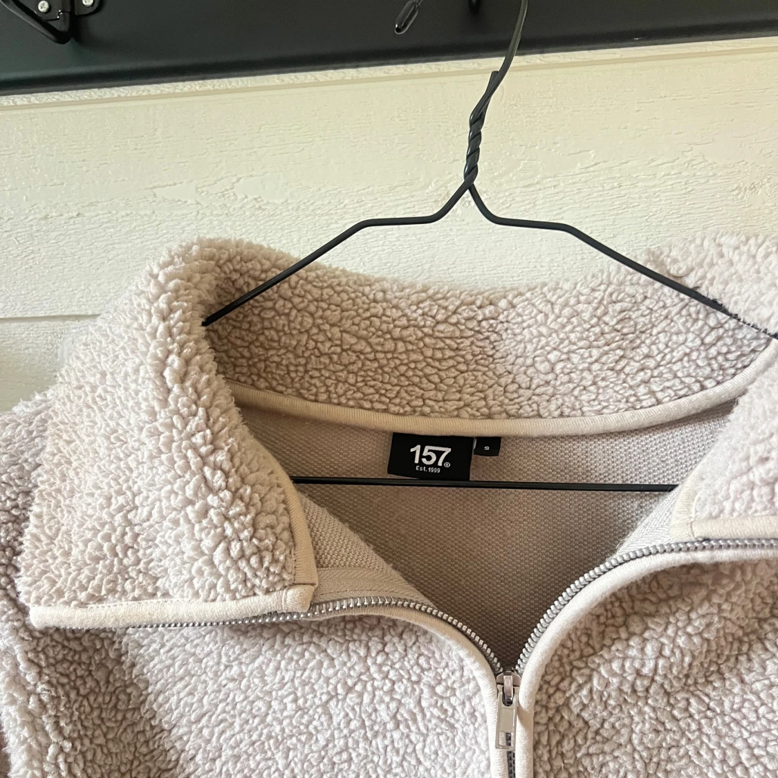 Beige teddyjacka  - 4