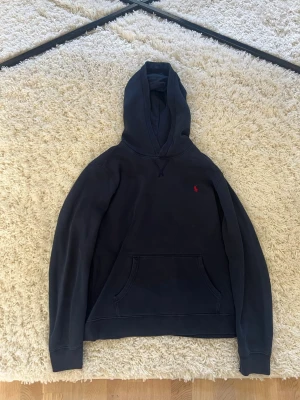 Marinblå ralph lauren hoodie  - Blå ralph lauren hoodie i storlek XL i barn sitter som xs 