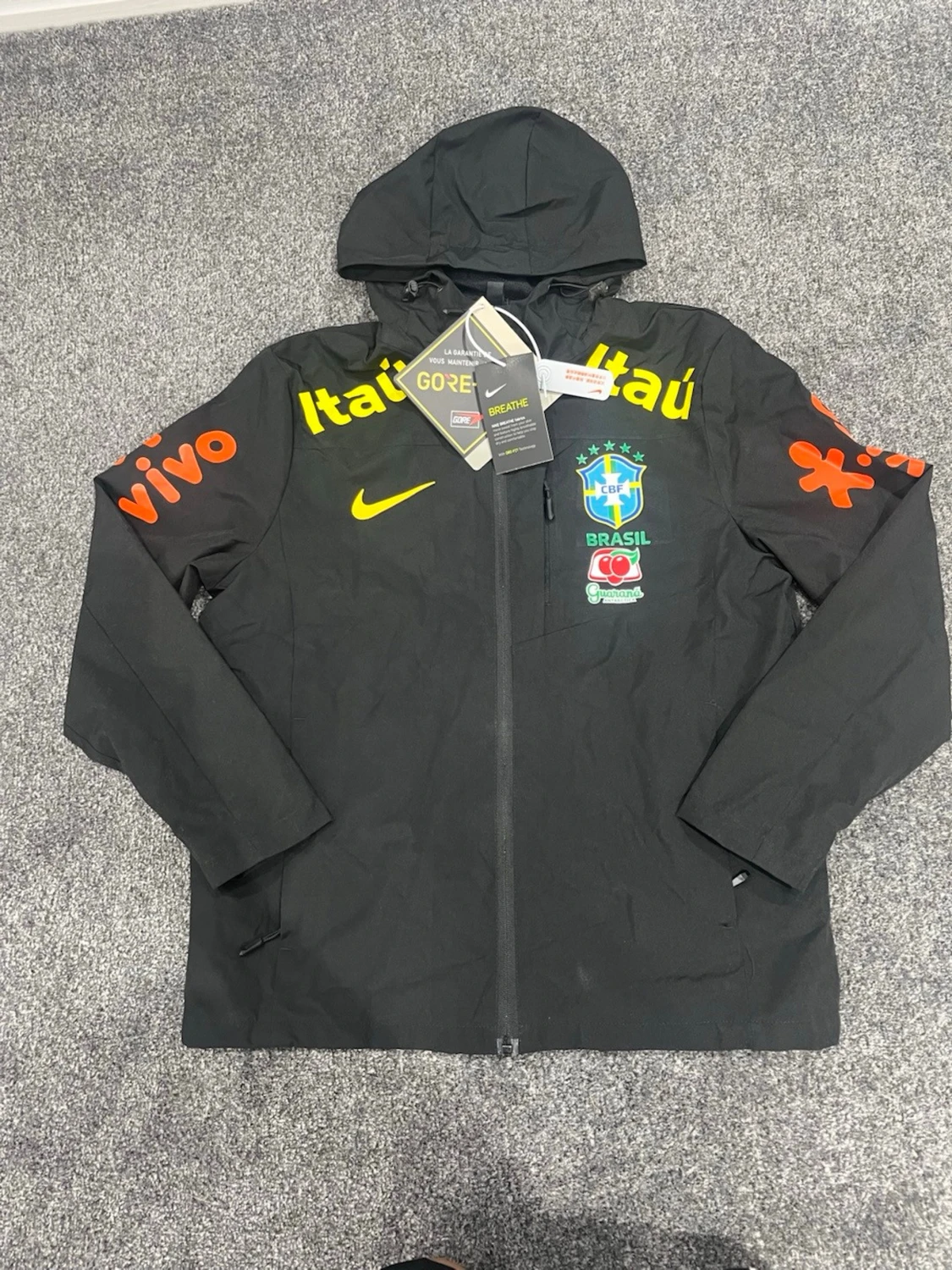 Svart Brasil Nike vindjacka med huva - 2
