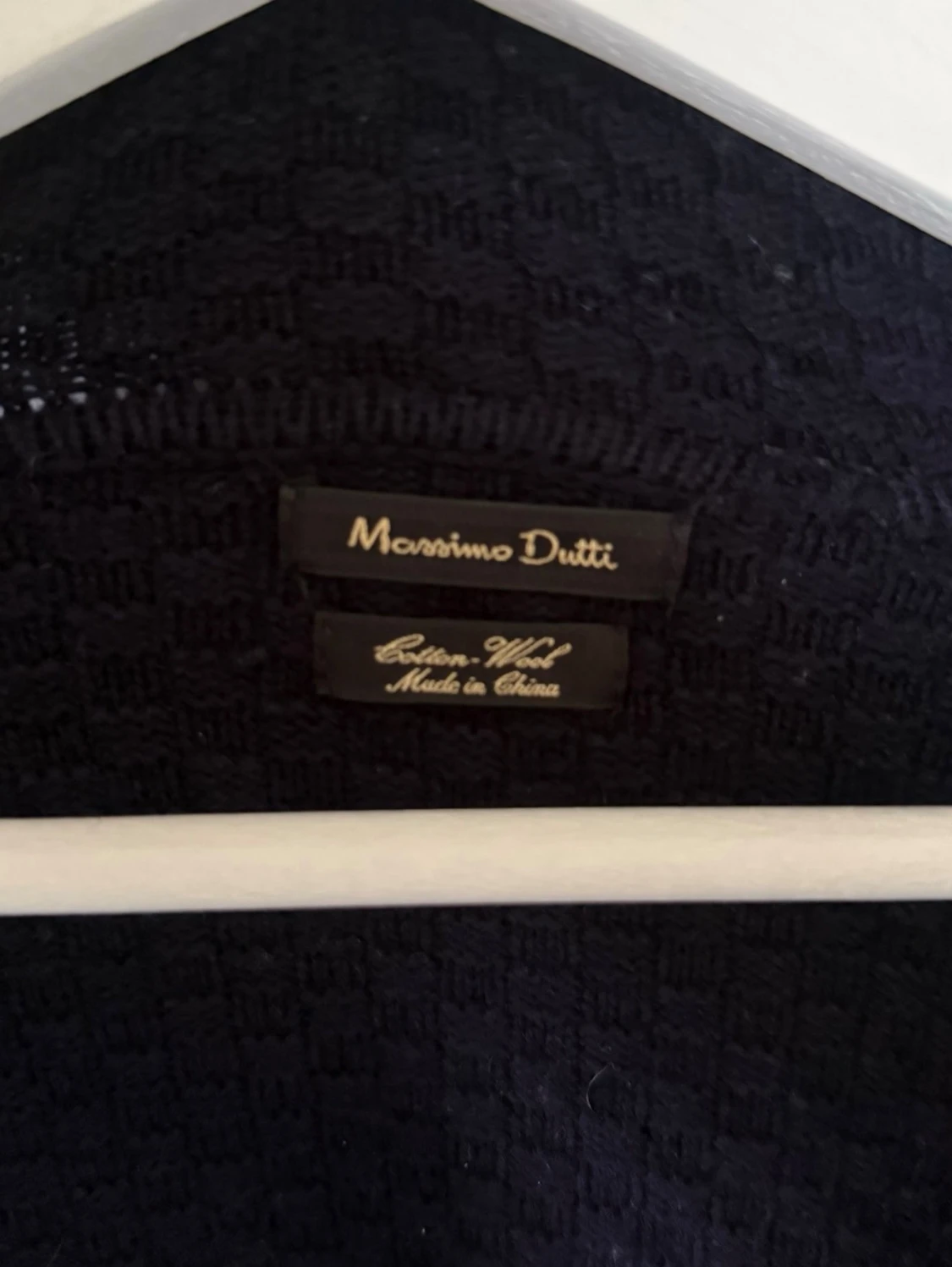 Marinblå stickad kofta från Massimo dutti - 3