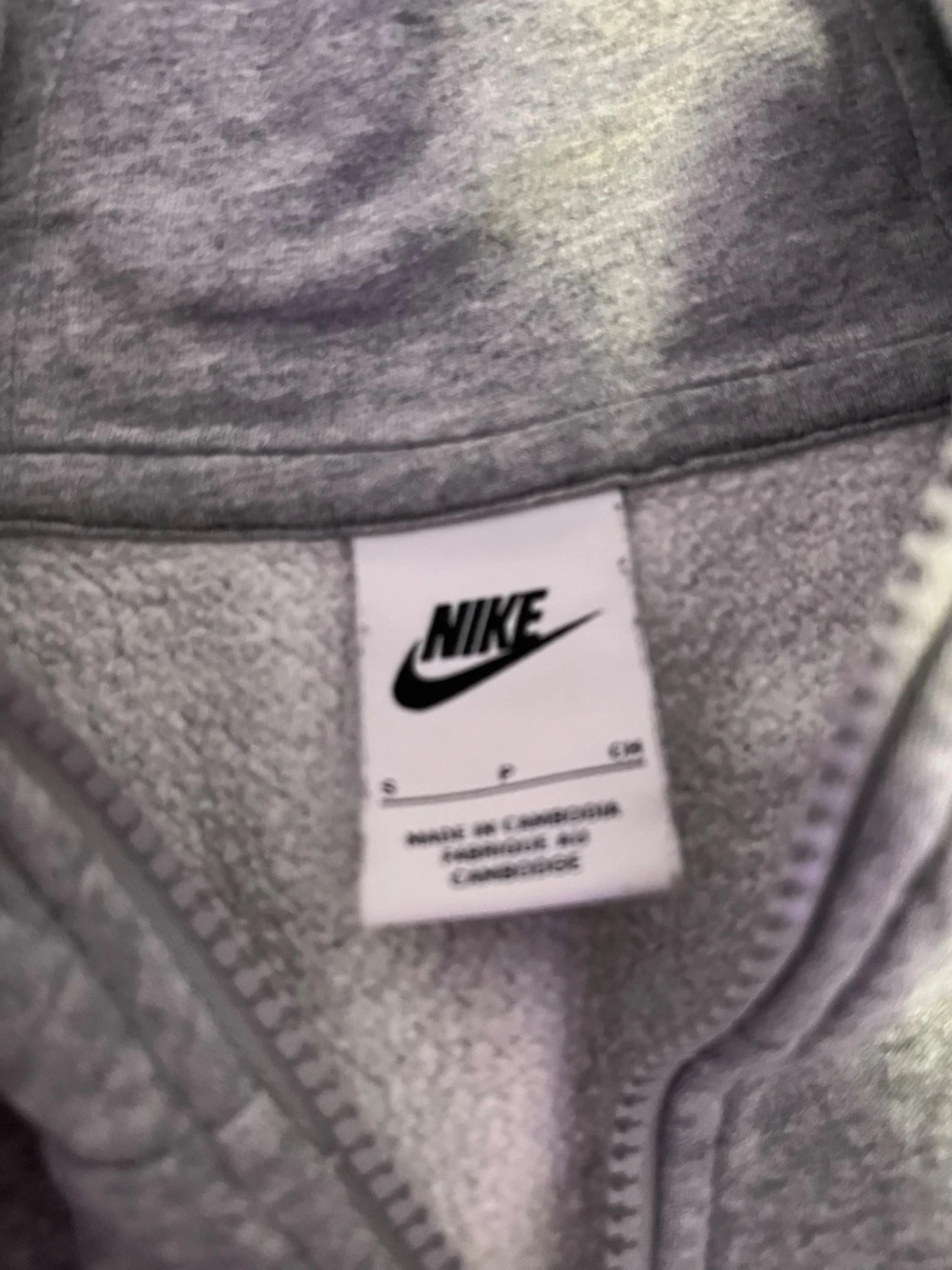 Grå zip hoodie från Nike - 3
