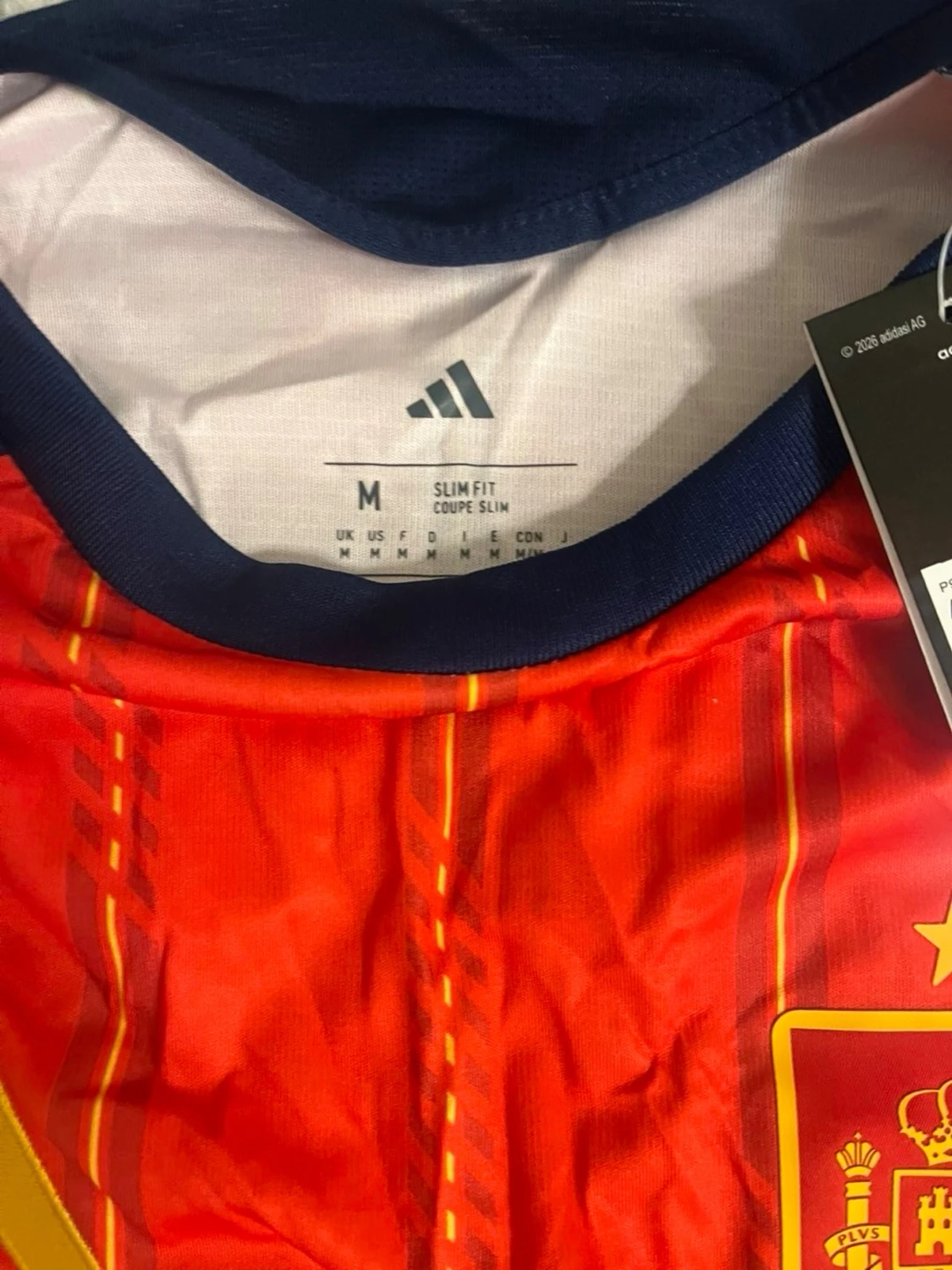 Spansk landslagströja Adidas röd M - 1