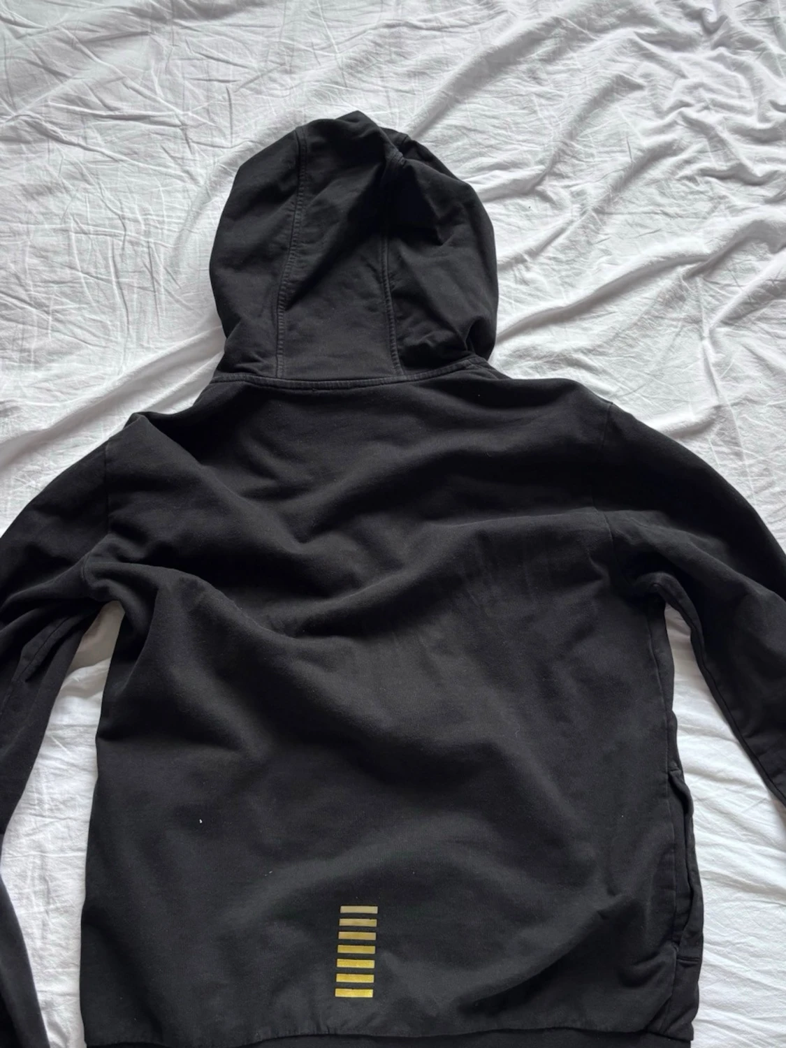 Svart EA7 hoodie med dragkedja - 5