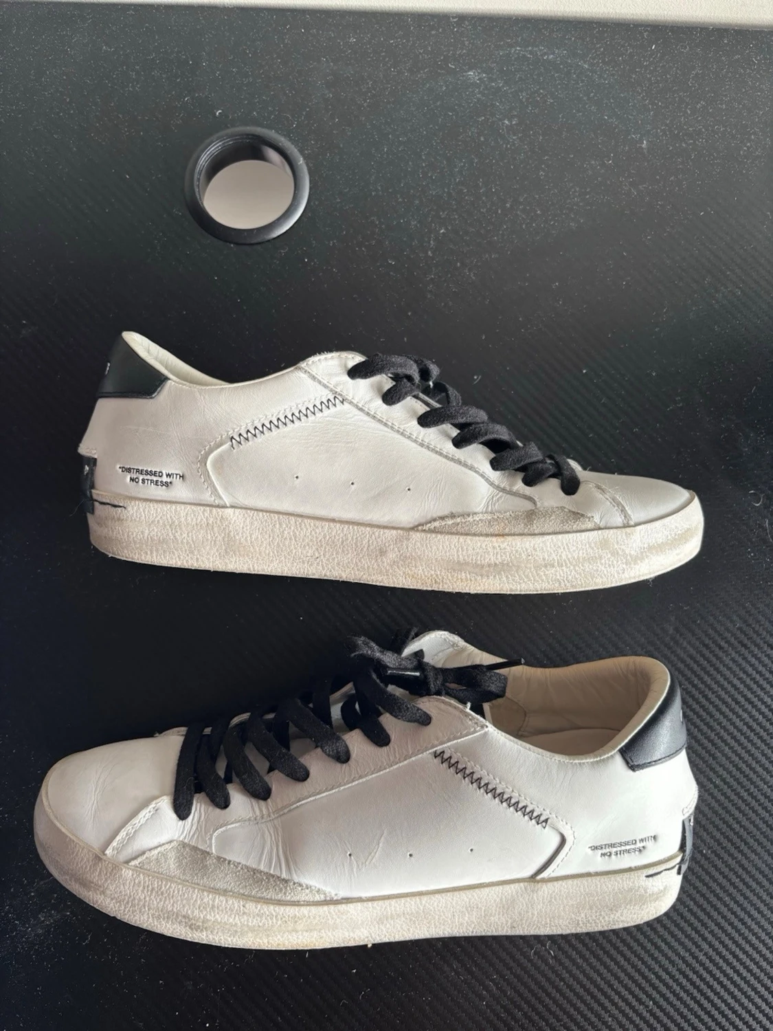 Vita Crime London sneakers med svarta detaljer - 3