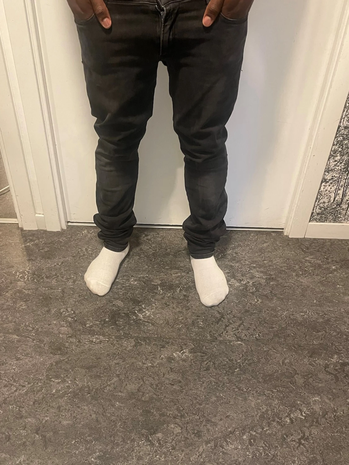Svarta slim fit jeans