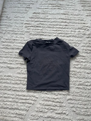 Svart basic t-shirt från Divided - En svart, kortärmad basic t-shirt från Divided. Modellen har rund halsringning och är gjord i mjukt bomullsmaterial. Perfekt till jeans eller kjol för en enkel och clean look.