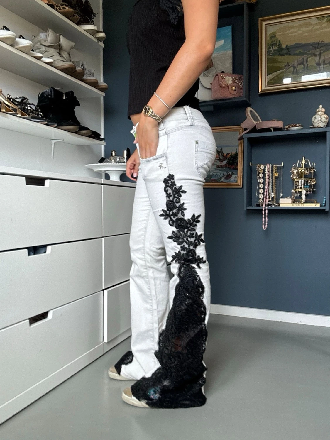 Jeans med spets  - 2