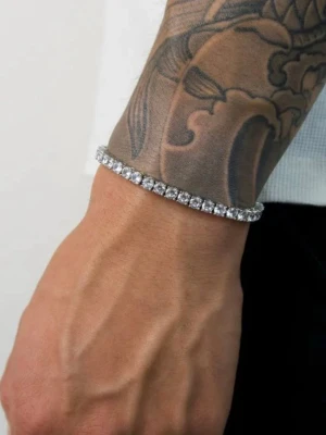 Armband i diamant - ~ 17 CM, Helt oanvänt!