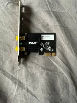 Svive WiFi-nätverkskort PCIe - Säljer mitt nätverkskort från min gamla dator. Fungerade oftast men någon gång ibland fungerade det inte men efter att man har försökt att få den att funka så funkar den