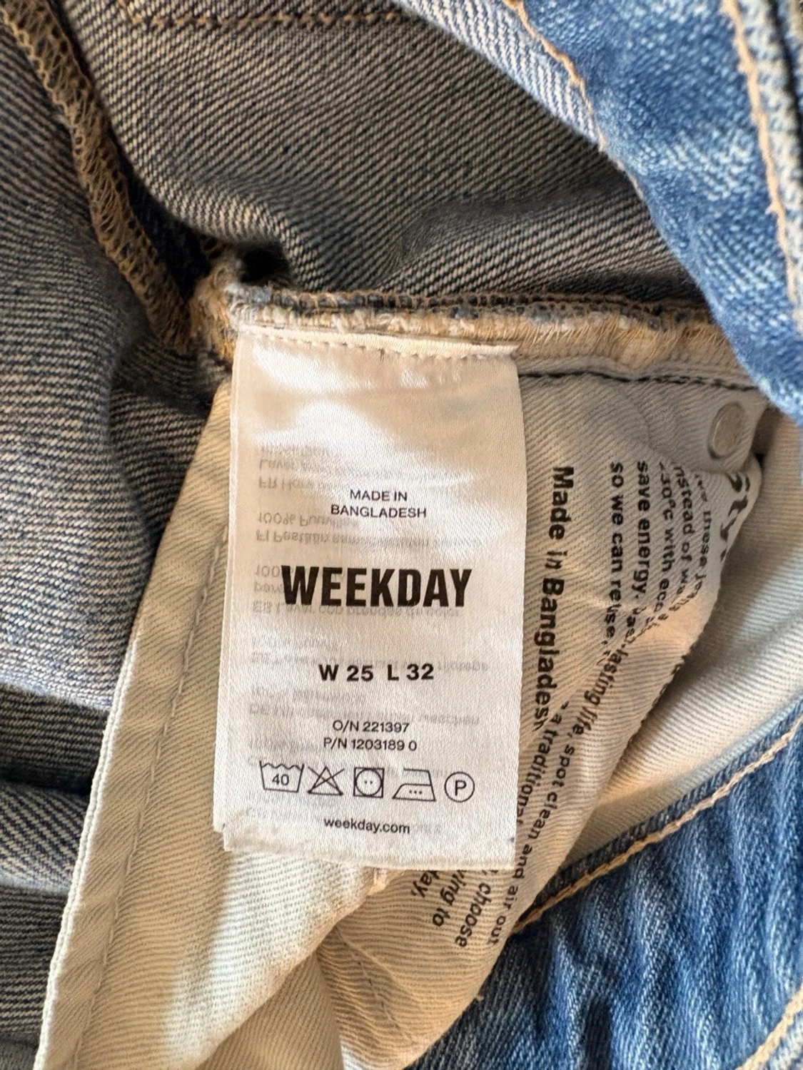 Blå bootcut jeans med låg midja - 2