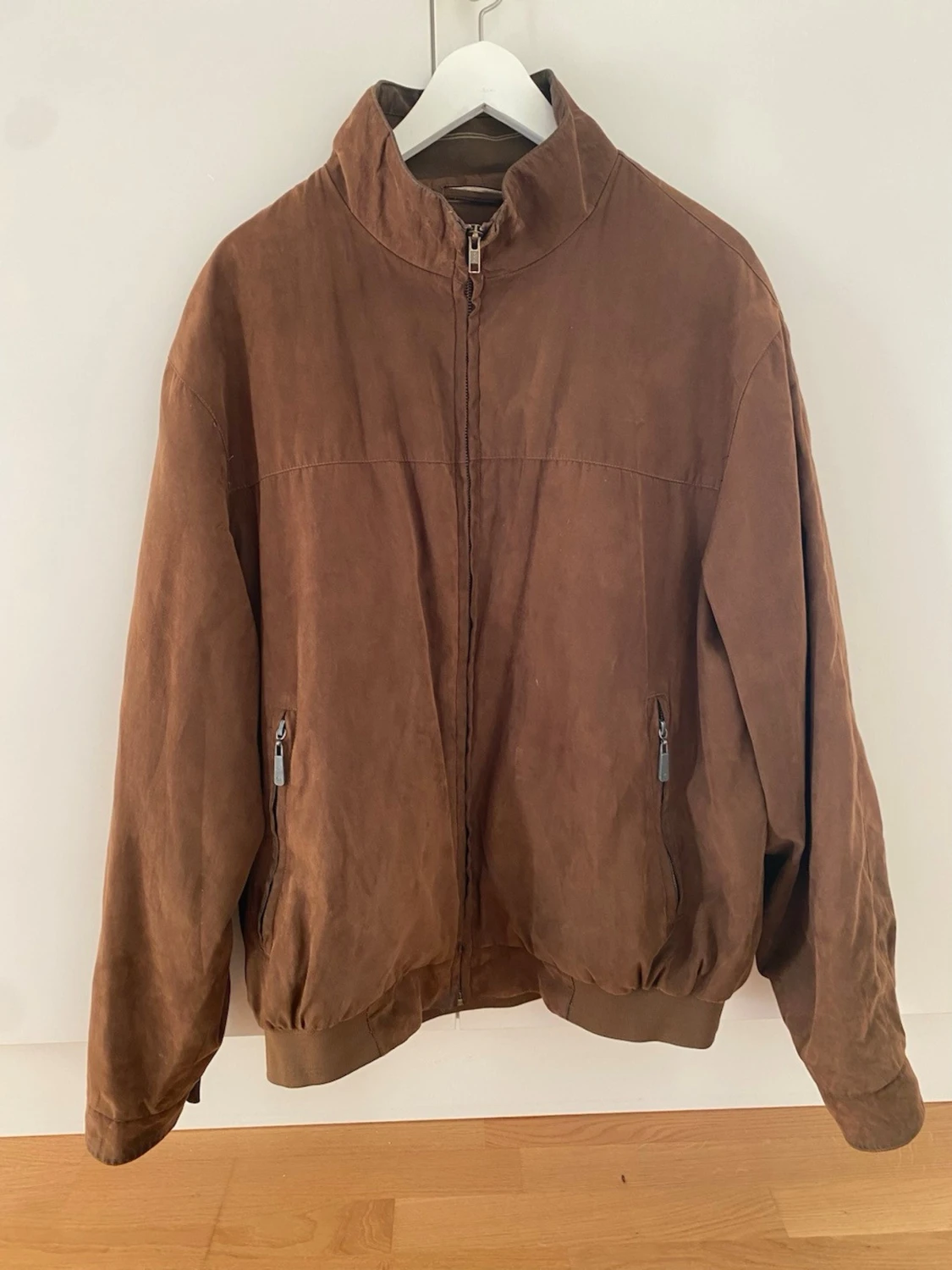 Brun vintage jacka i mocka - 1