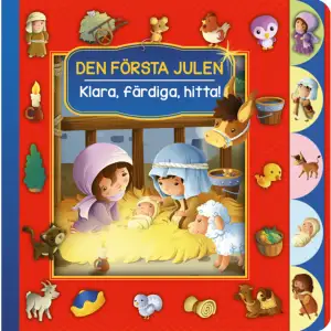 Följ med Maria och Josef på deras resa till Betlehem. De behöver din hjälp med att hitta några saker längs vägen. Kan du hjälpa dem? Klara, färdiga, hitta! När barnen slår upp boken kommer de direkt att börja leta efter alla de gömda sakerna som finns på varje uppslag. De underbaraillustrationerna uppmuntrar barnen att titta, peka och lära sig nya ord. Flikarnapå varje kartongblad hjälper små fingrar att vända blad medan de lyssnar tillden lättlästa bibelberättelsen.    Format Board book   Omfång 12 sidor   Språk Svenska   Förlag Bornelings Förlag   Utgivningsdatum 2018-10-23   Medverkande Sandrine L'amour   ISBN 9789173172479  