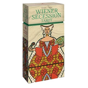 Wiener Secession Tarot: Wien 1906 - Limited Edition - The sixth in our Anima Antiqua series, this deck features wonderful cardstock and packaging. This deck is a faithful reproduction of the 1906 WIENER SECESSION TAROT by Ditha Moser. The Wiener Secession was a late 19th-century Austrian art movement, with Gustav Klimt as one of the founding members. Each deck is numbered in this limited edition. Numbered edition, limited to 2,999 copies