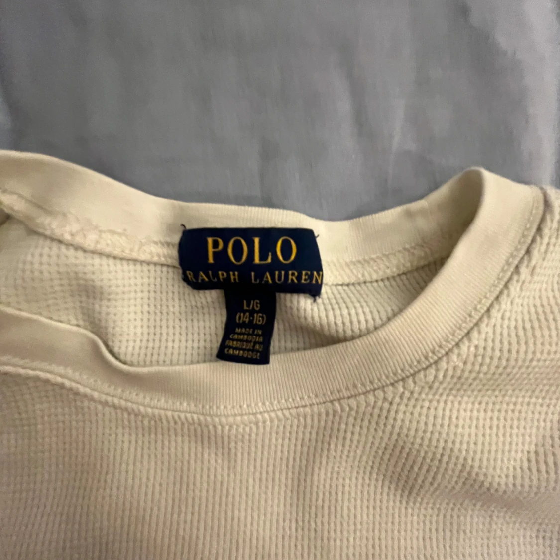 Vit långärmad tröja från Polo Ralph Lauren - 90