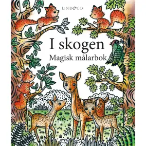 I denna magiska målarbok kan du förvandla de svartvita illustrationerna till färgsprakande bilder. Här finns 15 fina och söta bilder på rådjur, fåglar, ekorrar, harar och flera andra av skogens djur. Doppa den medföljande penseln i vatten och stryk över bilderna så framträder färgerna, som genom magi! I samma serie finns också: I trädgården, Rymden, Dinosaurier     Format Häftad   Omfång 32 sidor   Språk Svenska   Förlag Lind & Co   Utgivningsdatum 2023-01-10   ISBN 9789180185691  