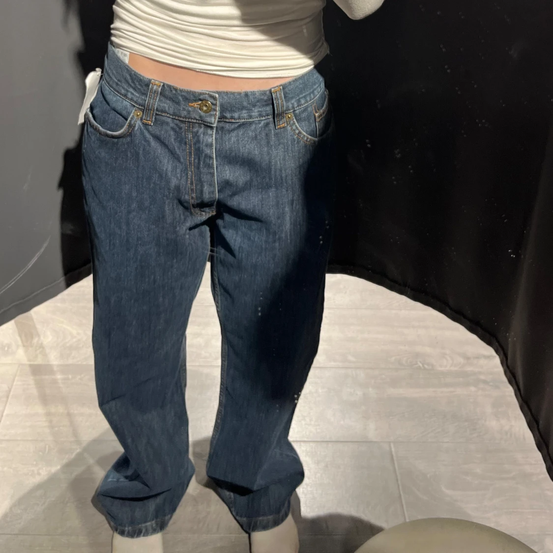 Blå baggy jeans