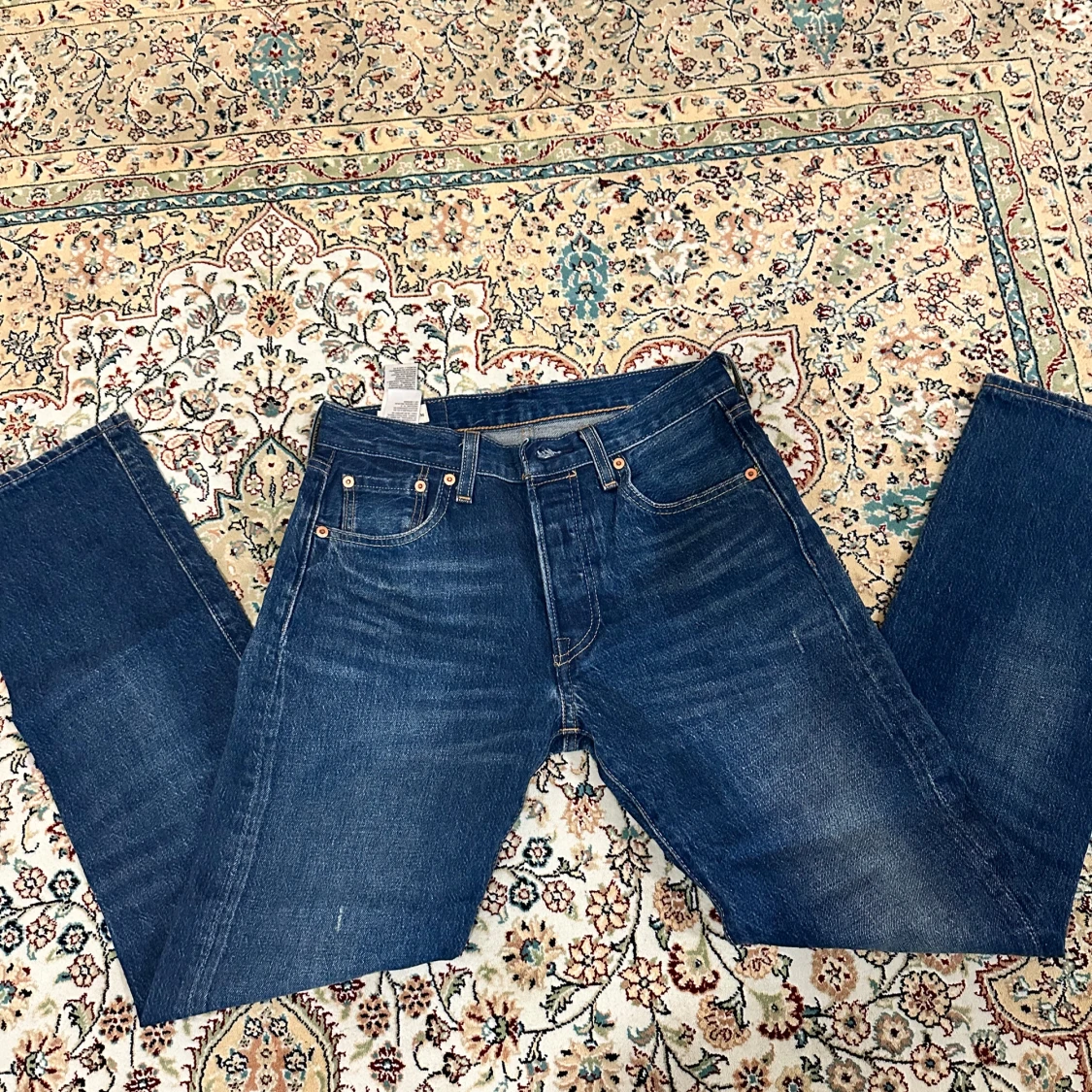 Levis 501 jeans i blå denim - 3