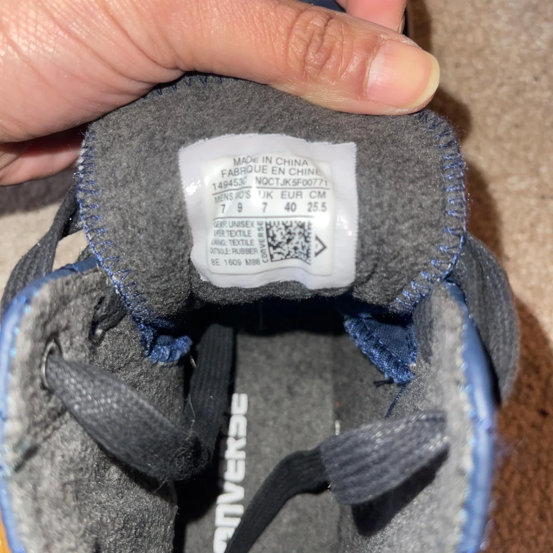 Blå quiltade sneakers från Converse - 3