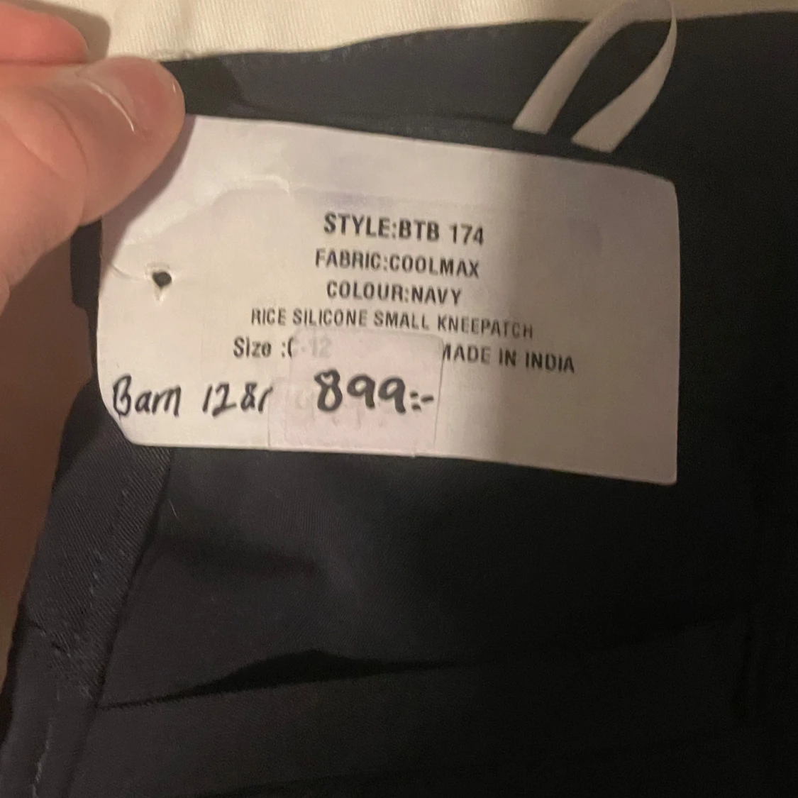 Mörkblå ridbyxor med glitterdetaljer - 2