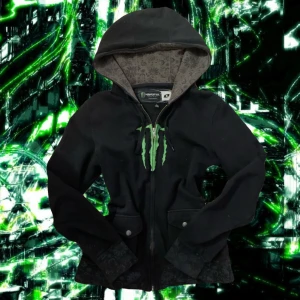 Monster tröja  - Cool monster luvtröja med dragkedja och fickor, tar swish !