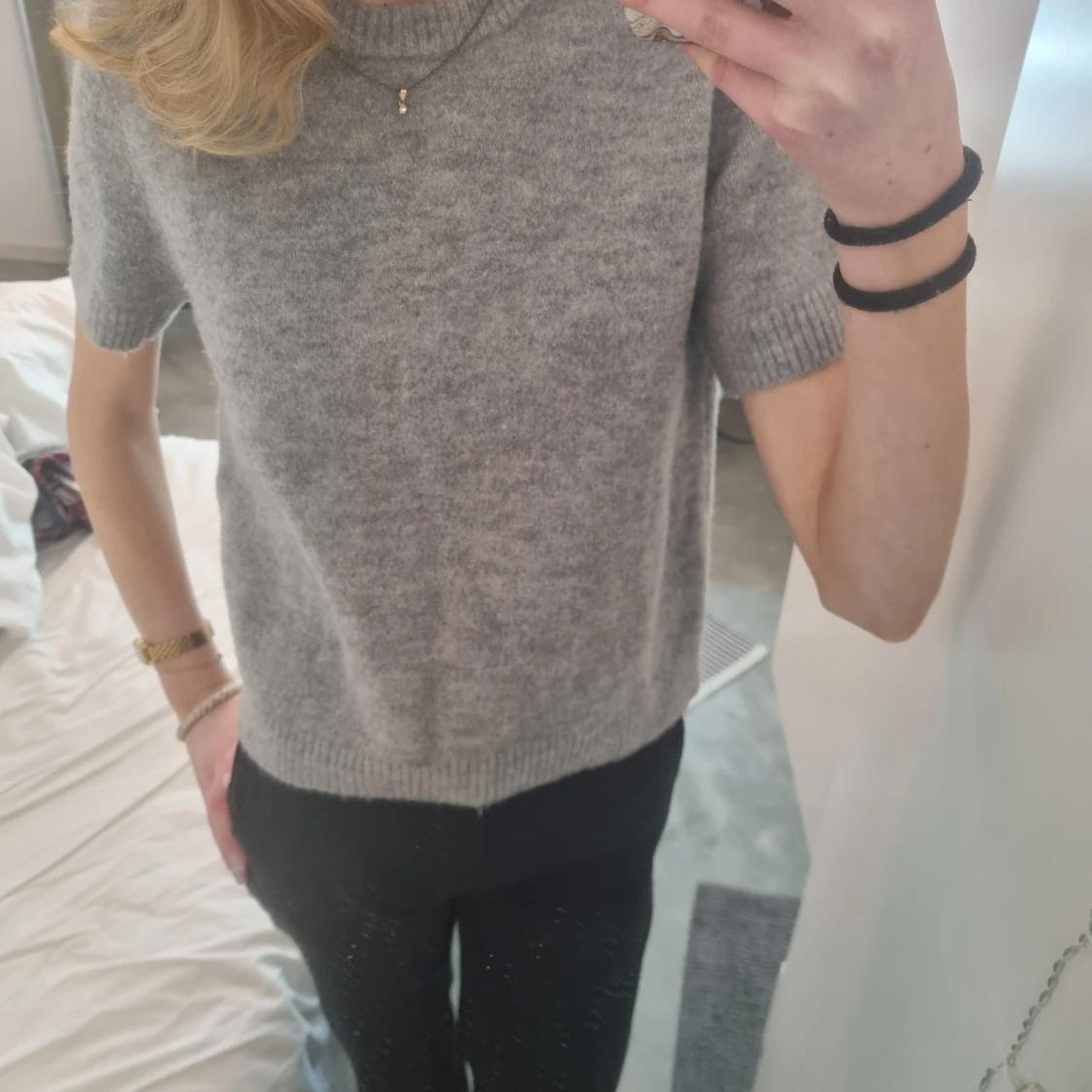 Gråa stickad tröja Zara - 1