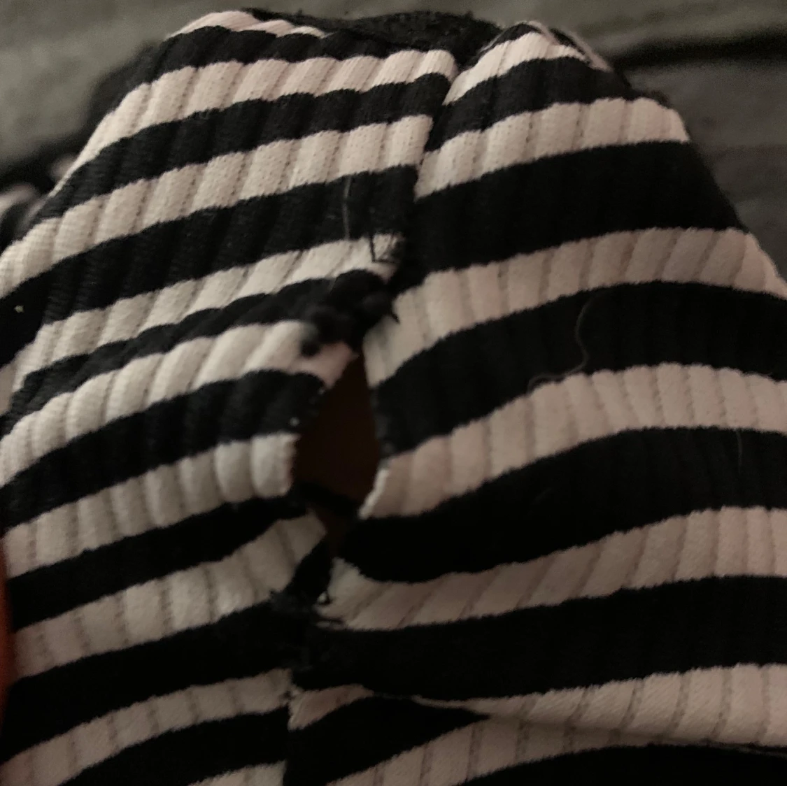 Zebramönstrad ribbad topp - 1