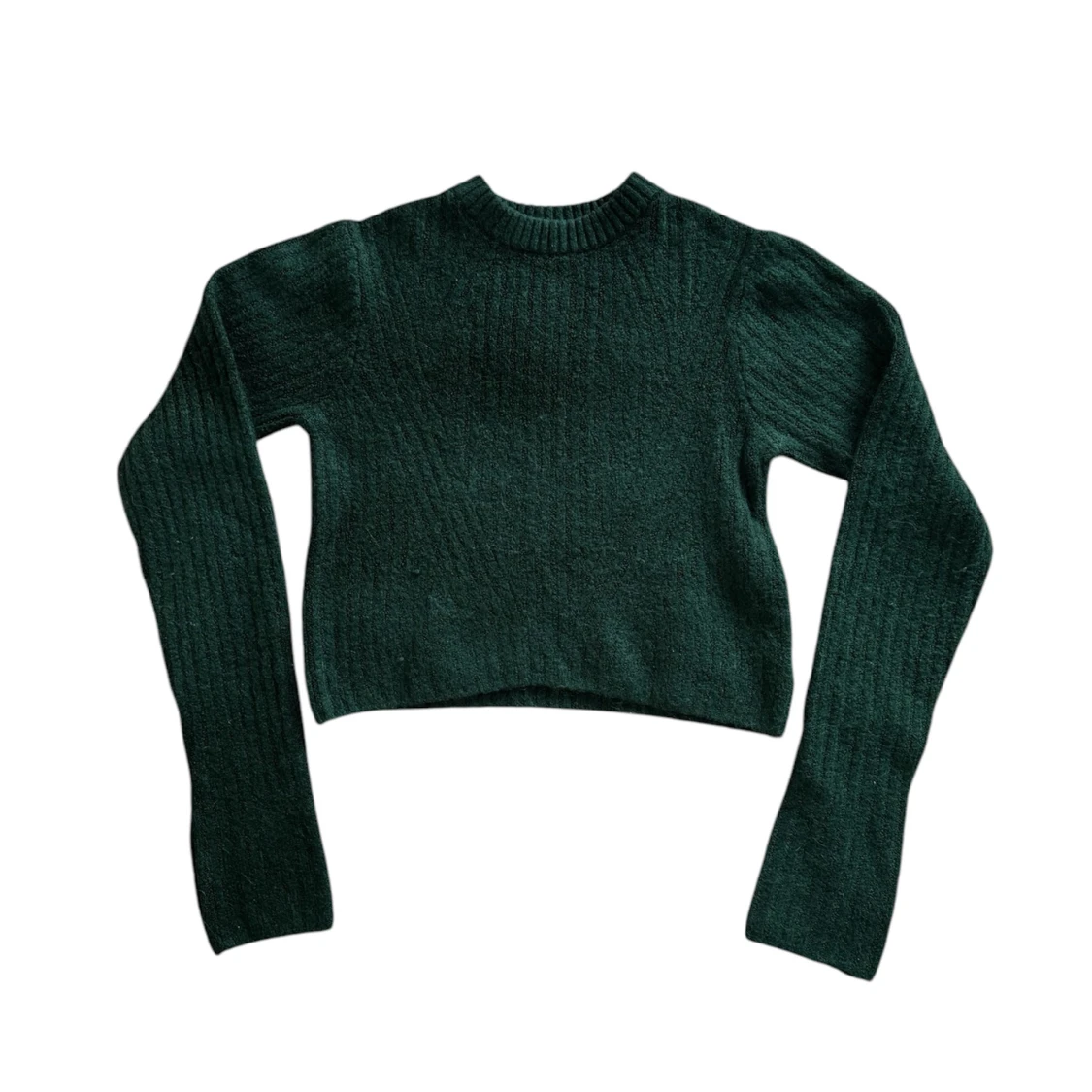 Mörkgrön stickad tröja