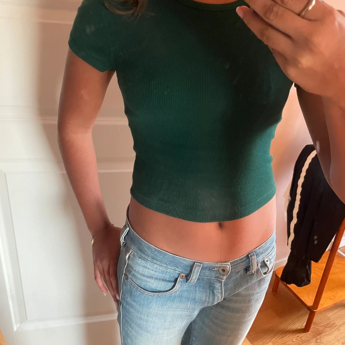 Grön croppad topp från H&M Divided