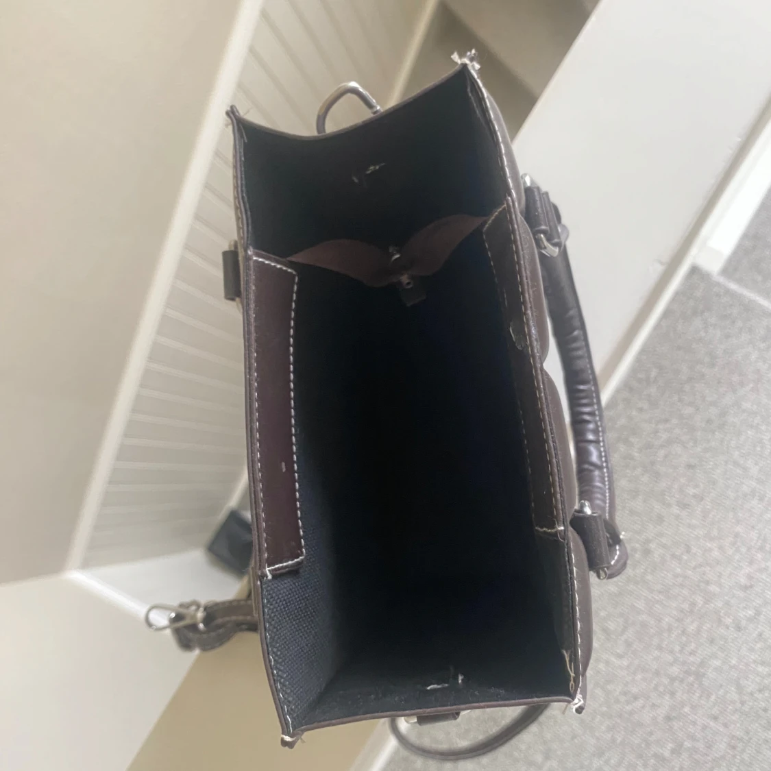 Brun quiltad handväska - 91