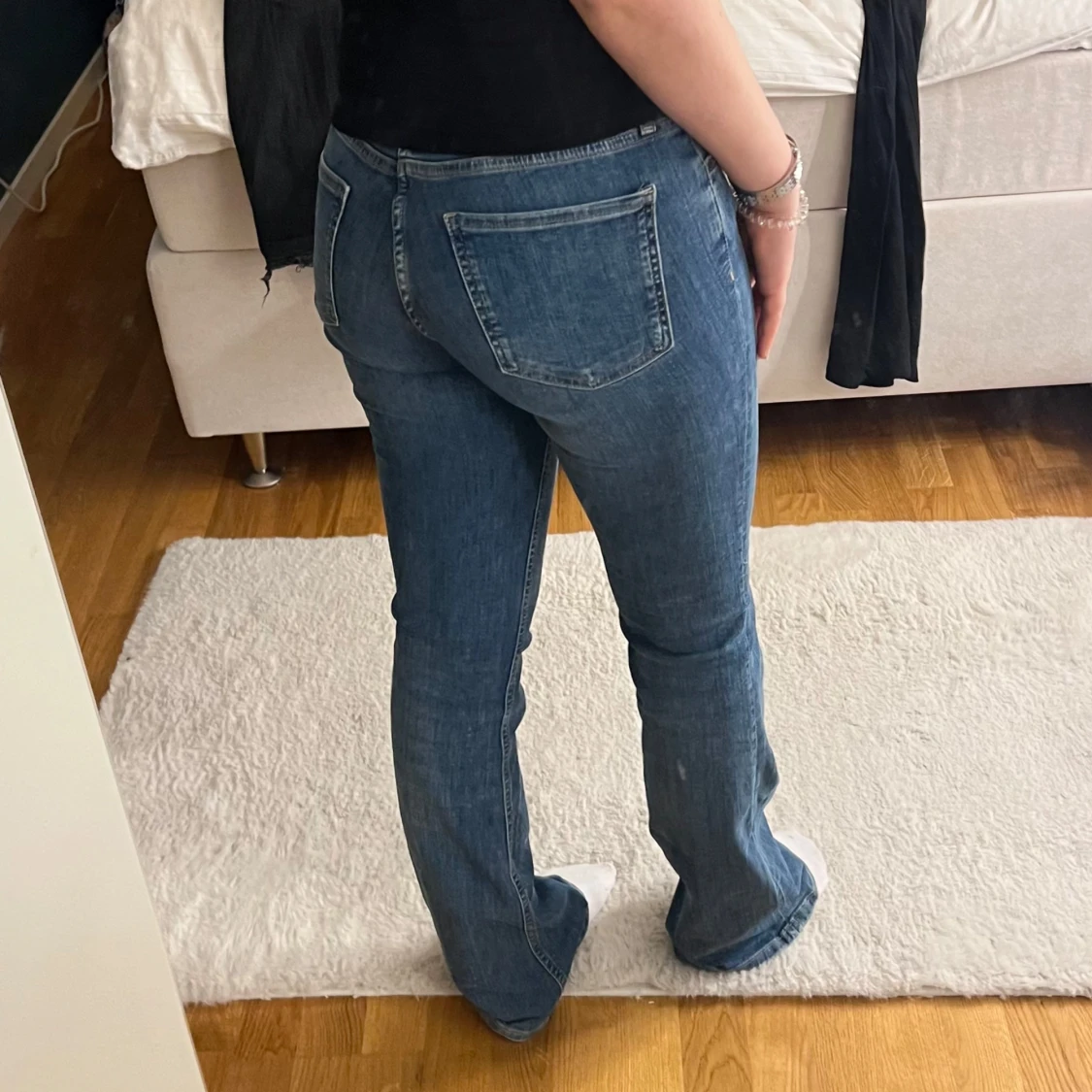 Blå bootcut jeans - 91