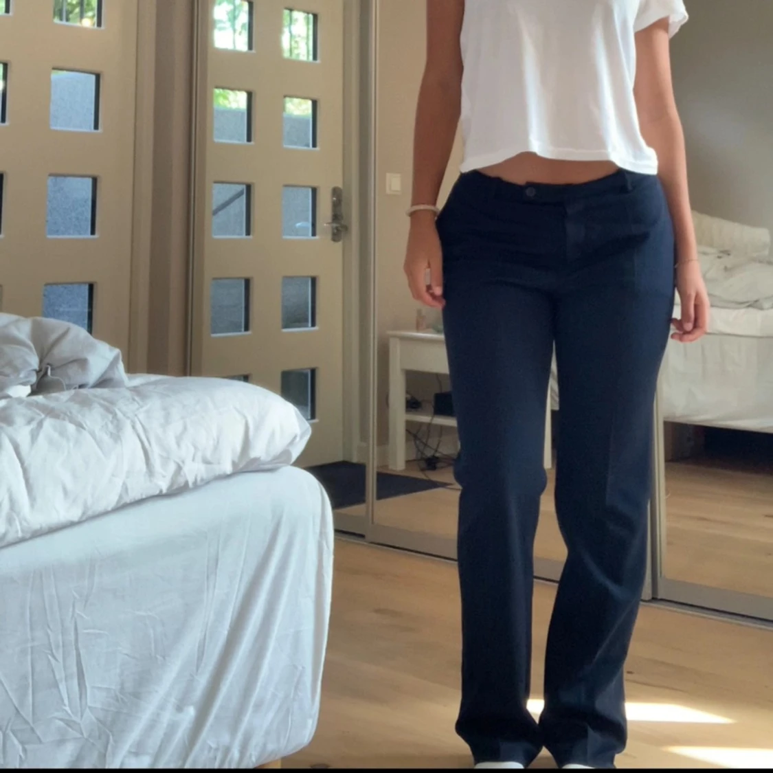 MIU MIU kostymbyxor mörkblå