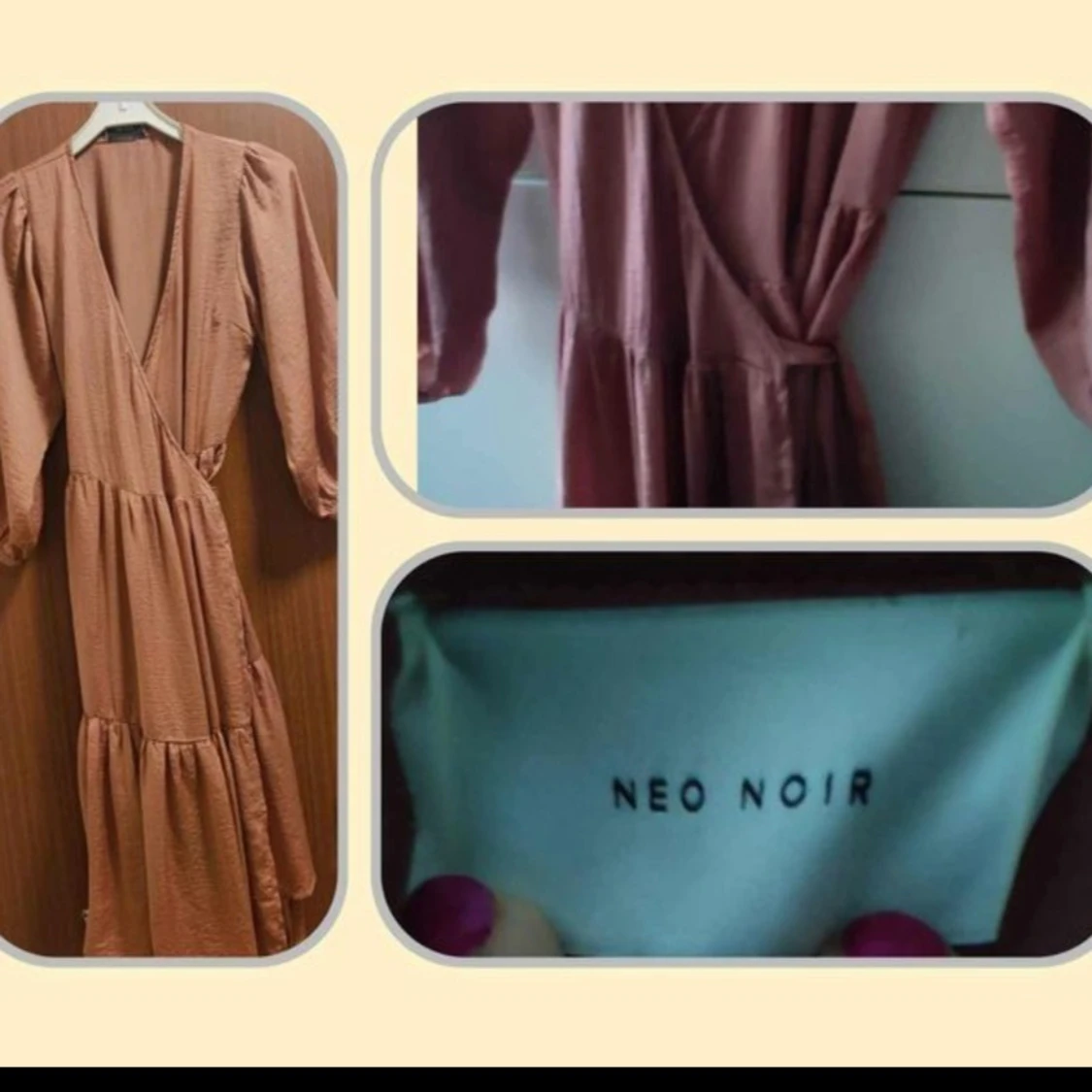 Omlottklänning från Neo Noir stl S Tyget get en Satin känsla, färgen heter Rusty Rose 