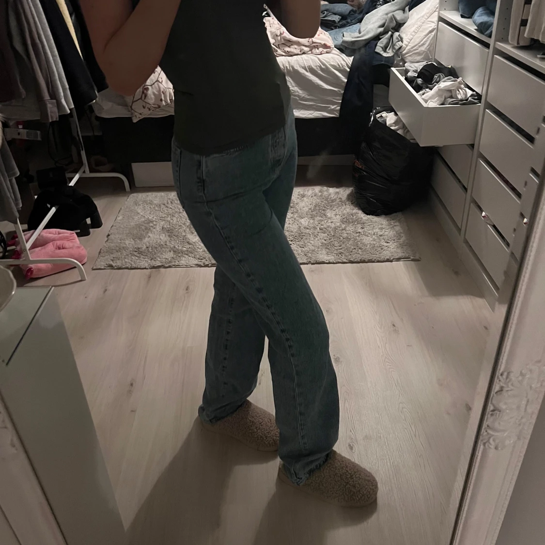 Blå jeans i normal passform