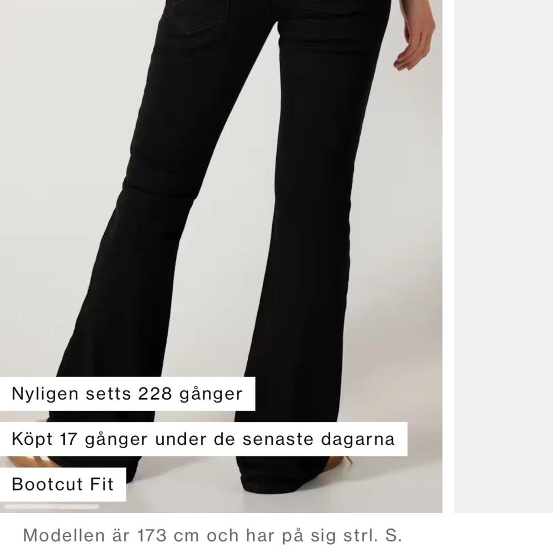 Svarta jeans lowrise