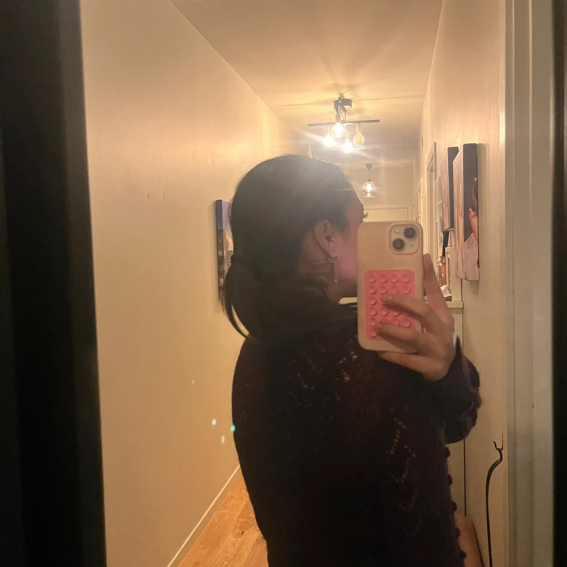 Vinröd stickad topp från Zara - 91