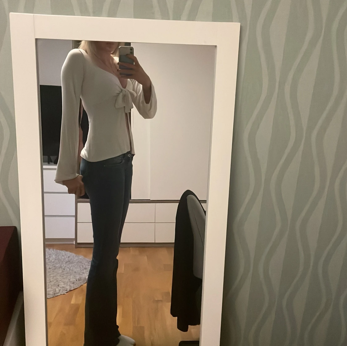 Vit långärmad topp från design by si - 91