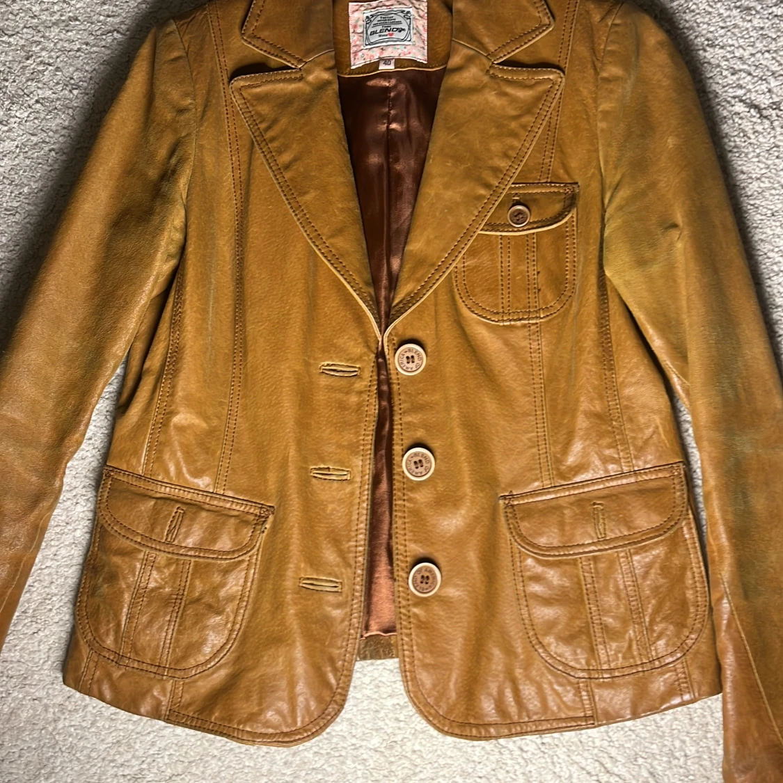 Brun skinnjacka från Blendshe - 92