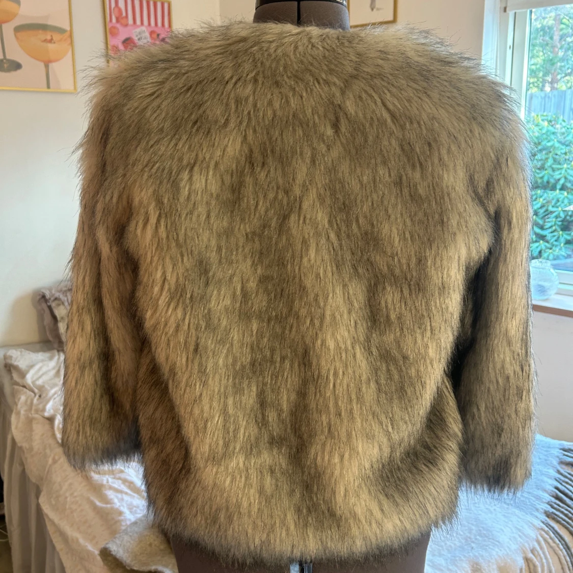 Beige pälsjacka - 91