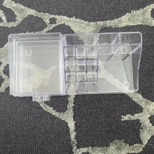  sminkförvaring - Transparent sminkförvaring med flera fack och två utdragbara lådor. Perfekt för att organisera smink. 💞