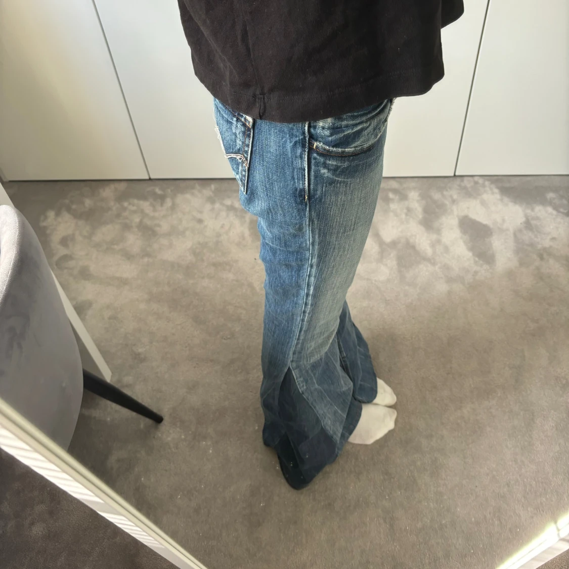 Lågmidjade bootcut jeans  - 91