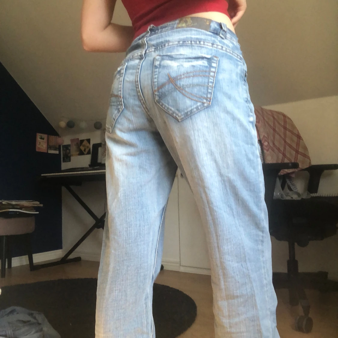 Ljusblå jeans från Colours of the World - 90