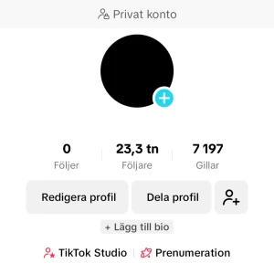 TikTok konto med 23.3 K följare, presentgivarnivå 28 - Säljes pga att jag inte har tid för kontot längre.  Snart presentgivarnivå 29. 