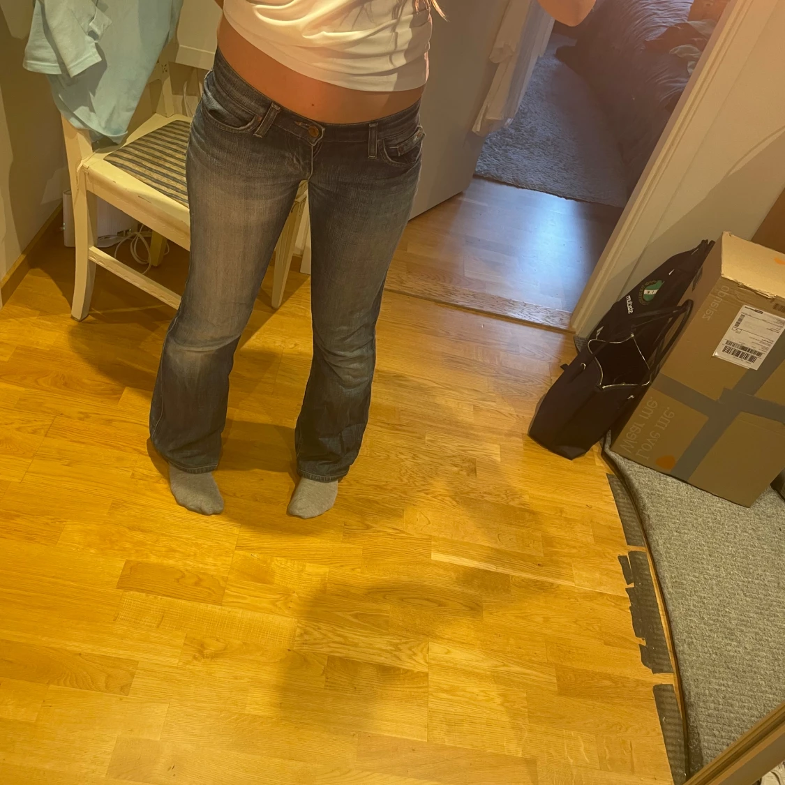 Lågmidjade jeans💗