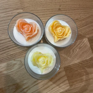 Dekorations ljus - Jätte fina ljus som är gjorda av sojavax i olika färger och har doft i sig. Passar bra som dekoration eller som present.