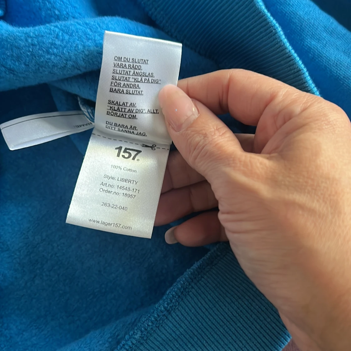 Blå tröja från 157 - 92