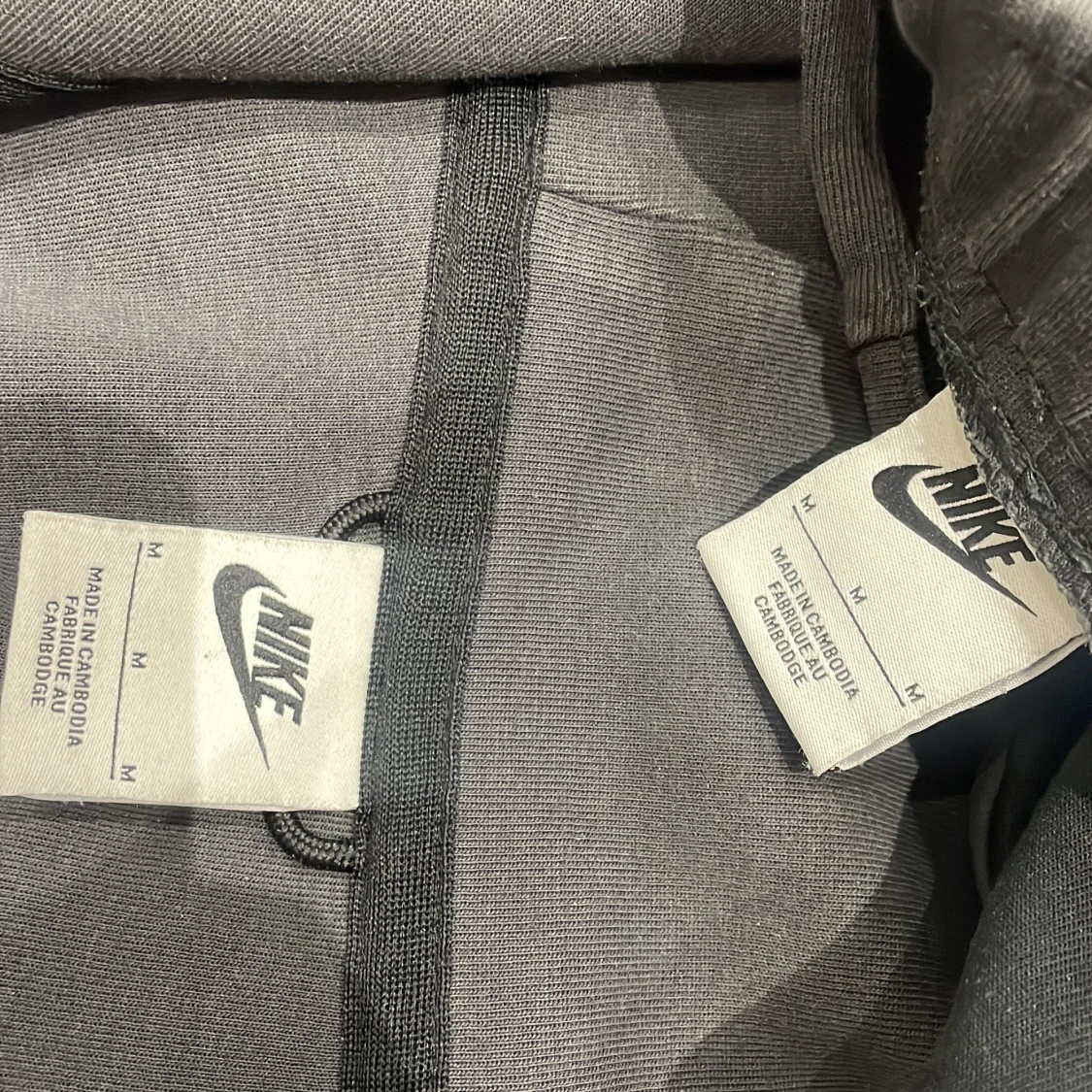 Nike tech fleece tracksuit grå svart - 93