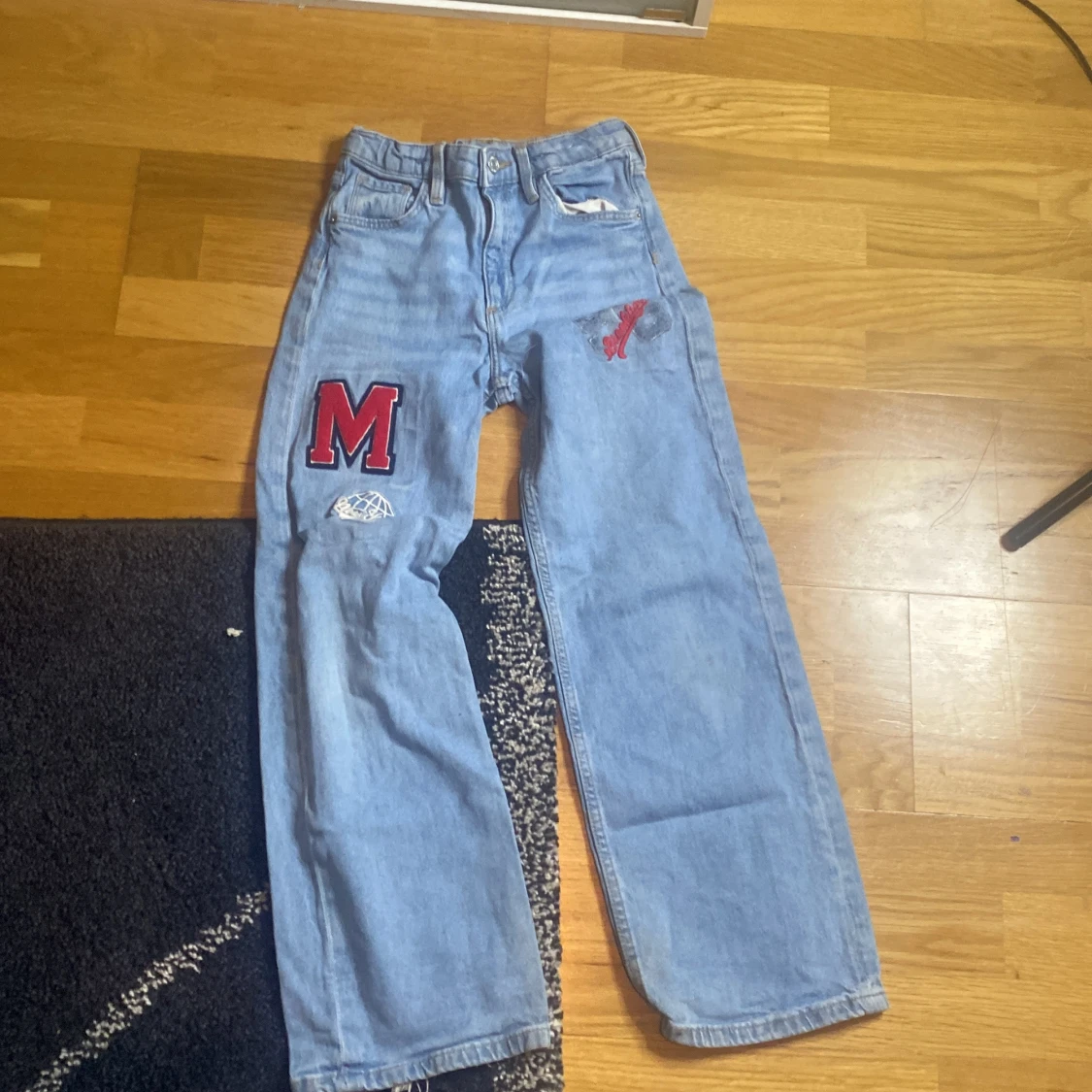 3 par jeans lila grön och blå - 91