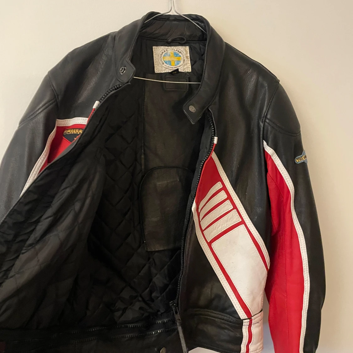 Vintage Läder Motorcykel jacka  - 91