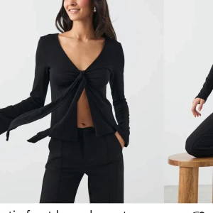 Tie front top  - tie front long sleeve top från gina storlek xxs orginal pris 300 nytt skick knappt andvänd 